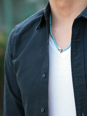 SunKu Antique Beads Necklace & Bracelet Mat Sax LTD-018