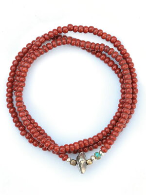 SunKu Antique Beads Necklace & Bracelet Brown LTD-020