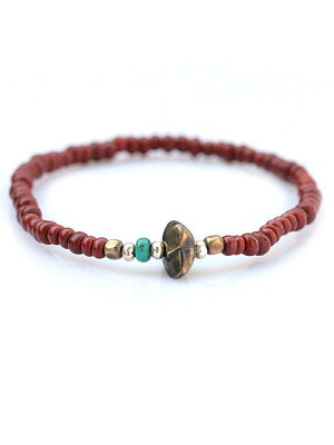 SunKu 39 Antique Beads Bracelet Brown LTD-019