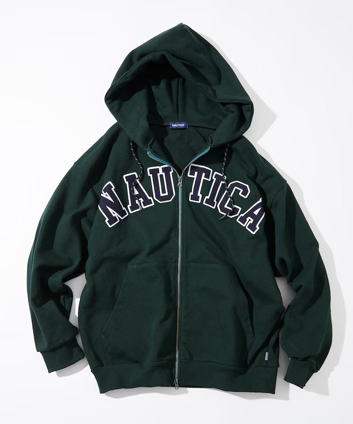 NAUTICA JAPAN Arch Logo Sweat Zip Hoodie