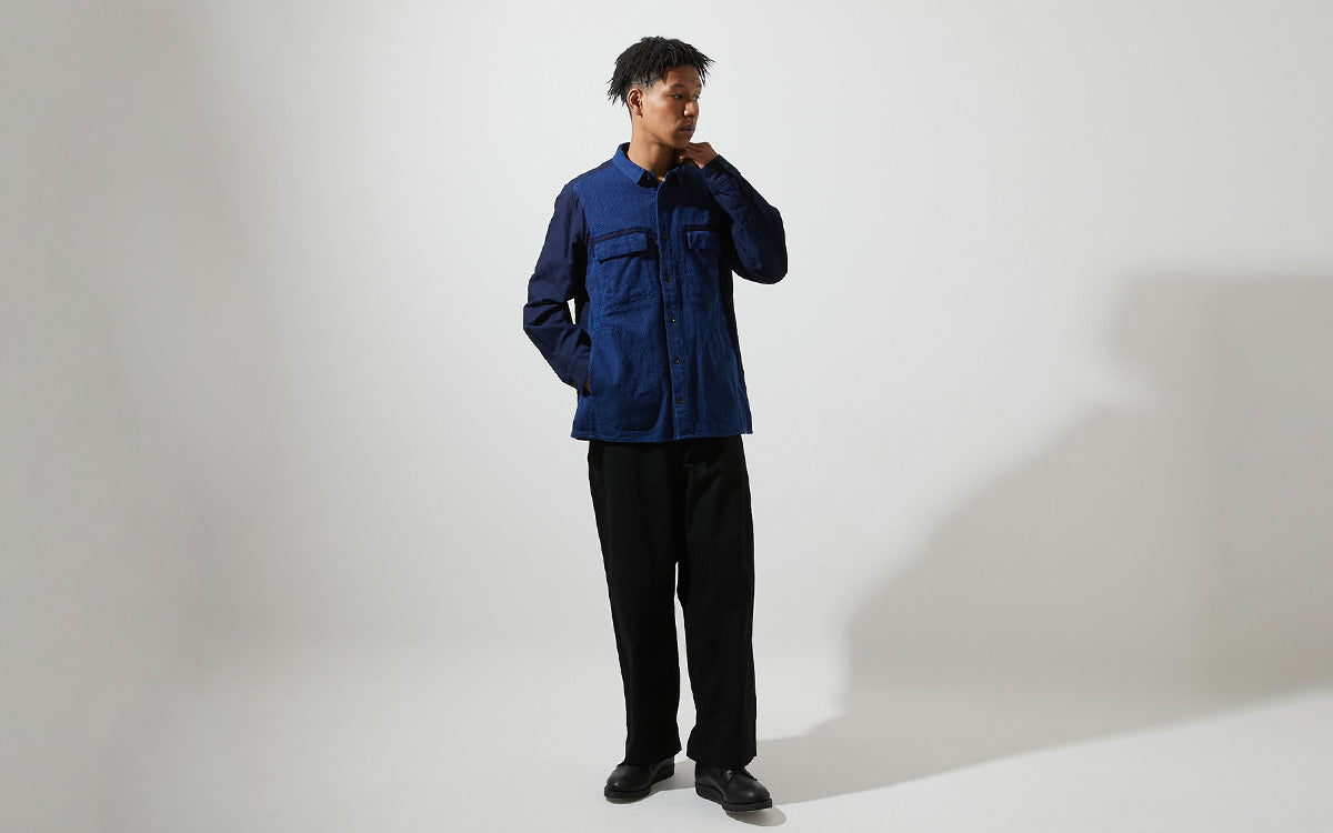 BLUE BLUE JAPAN Casezomesashiko Back Quilted Shirt