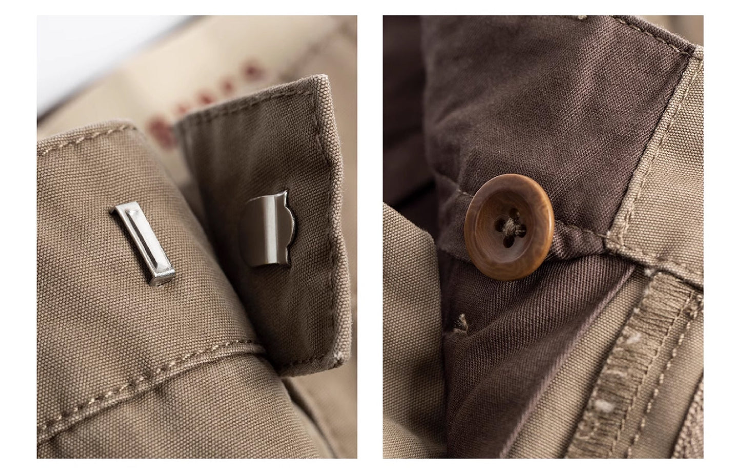 Burcs Three Ply Wide Tuck Chino Pants