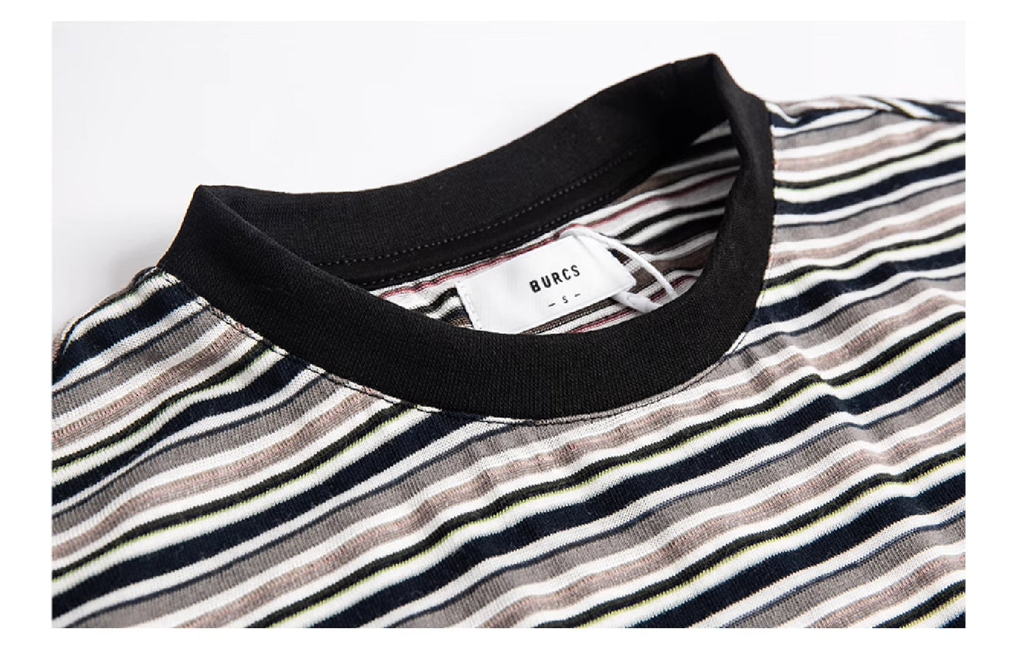 Burcs Tencel Stripe Crewneck Tee