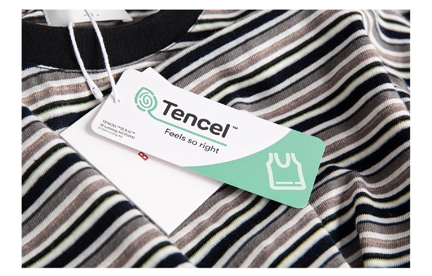 Burcs Tencel Stripe Crewneck Tee