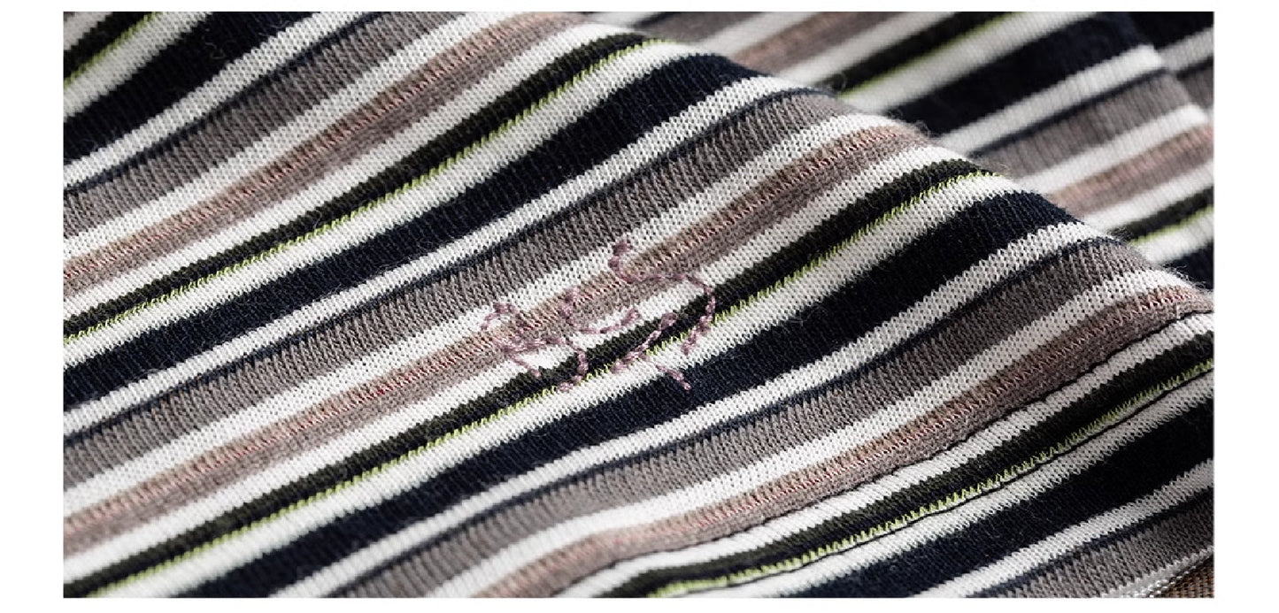 Burcs Tencel Stripe Crewneck Tee