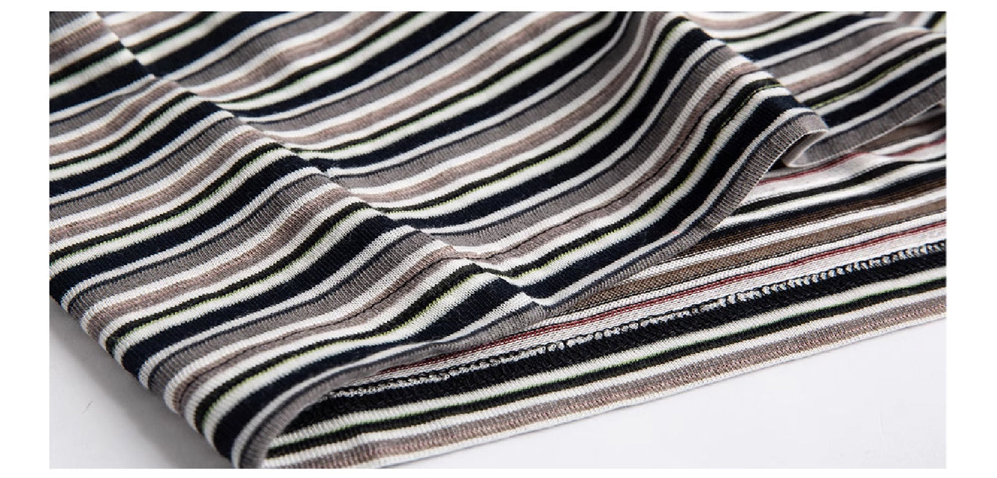 Burcs Tencel Stripe Crewneck Tee