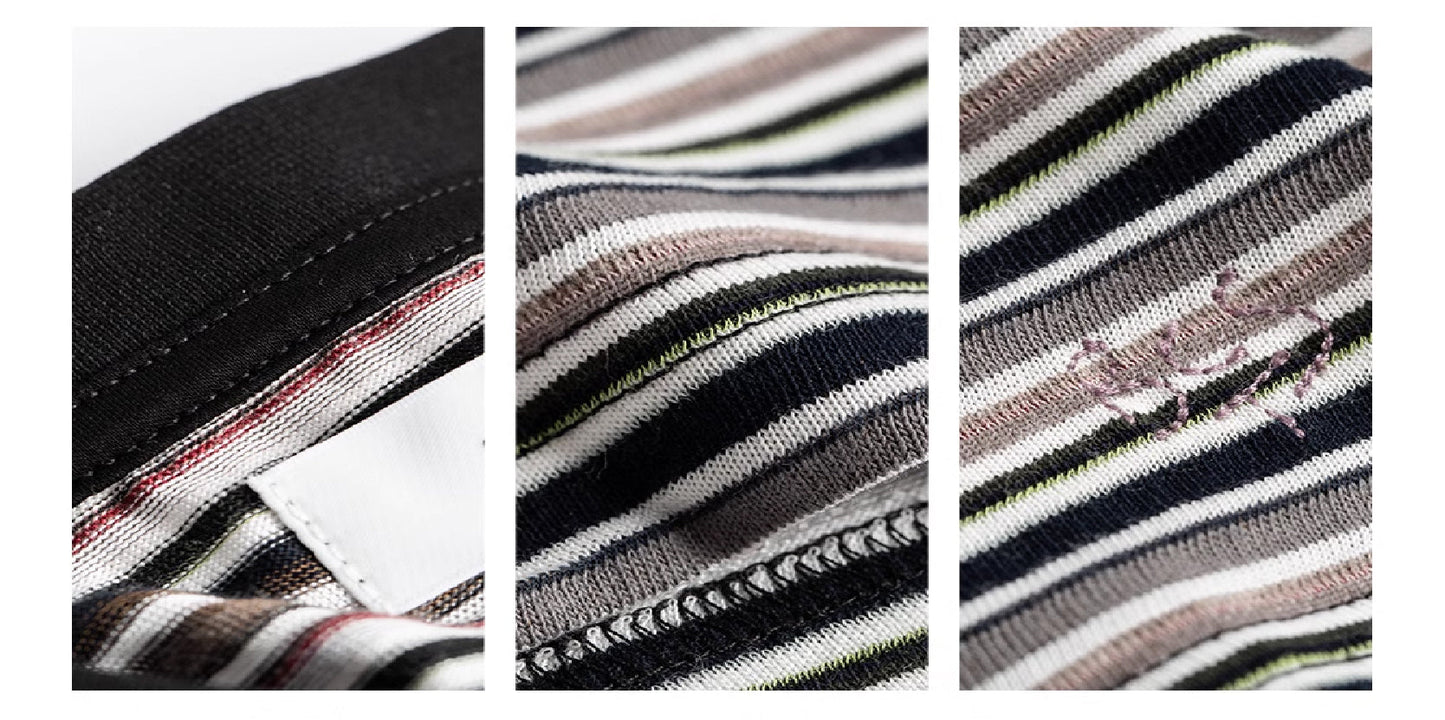 Burcs Tencel Stripe Crewneck Tee