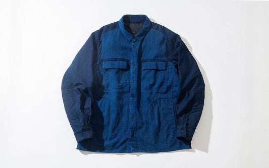 BLUE BLUE JAPAN Casezomesashiko Back Quilted Shirt