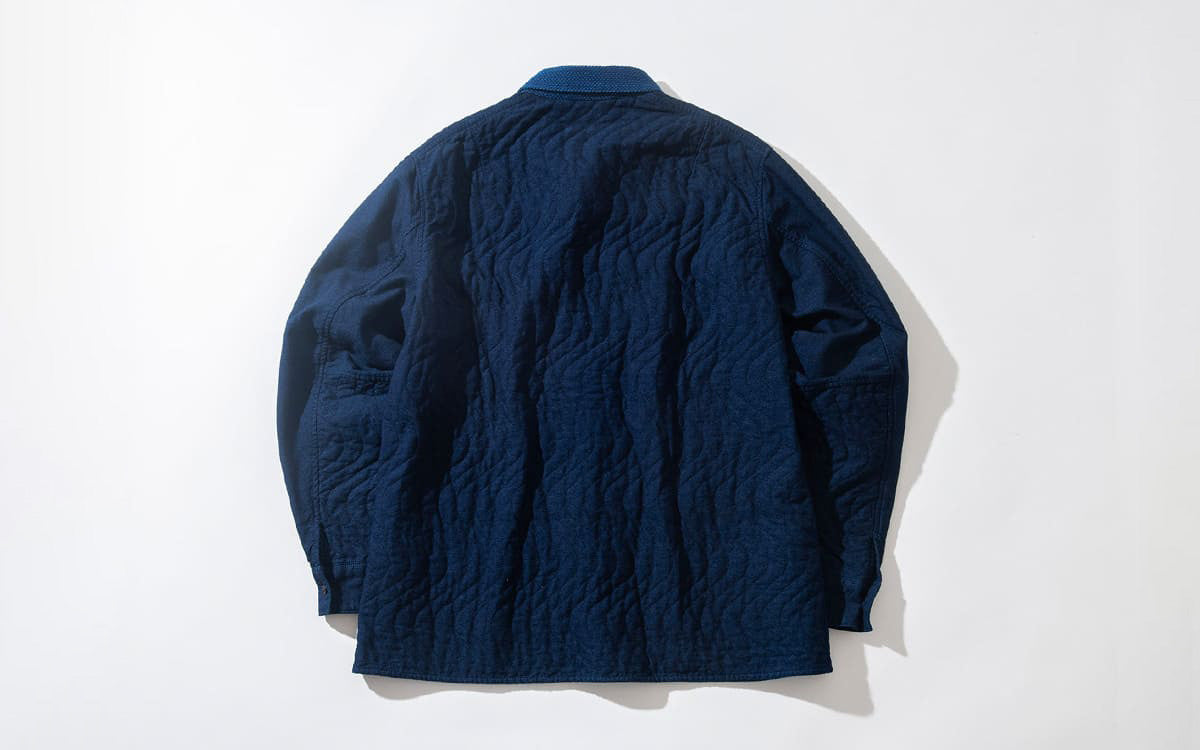 BLUE BLUE JAPAN Casezomesashiko Back Quilted Shirt