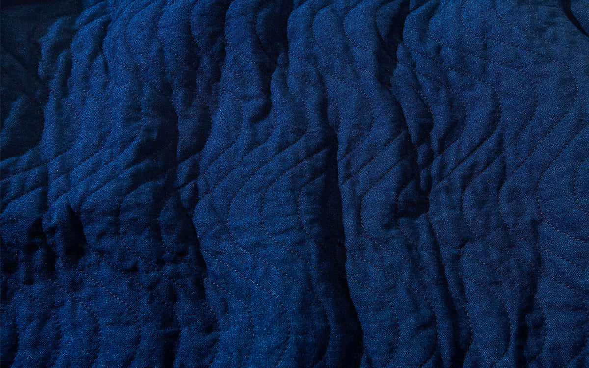 BLUE BLUE JAPAN Casezomesashiko Back Quilted Shirt