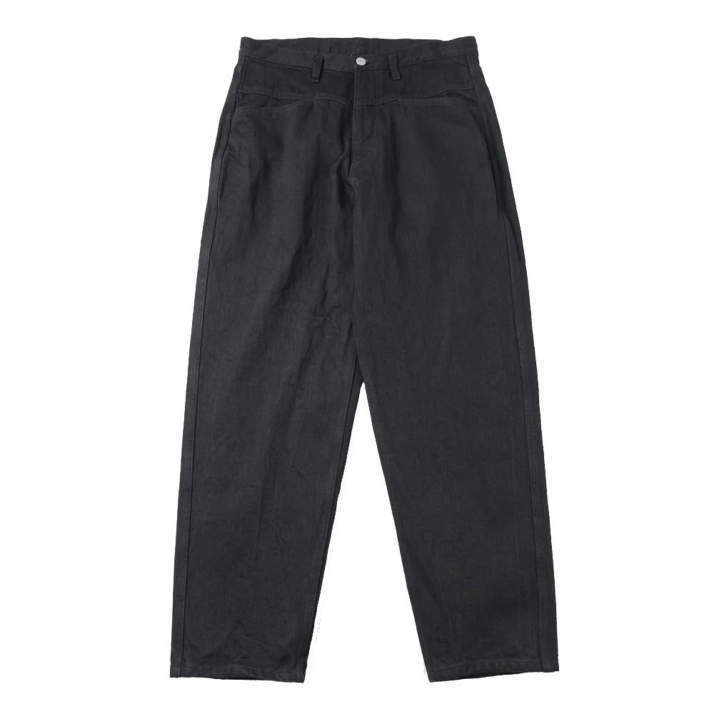 COMOLI Black Denim Tapered Pants