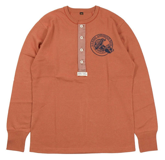 FREEWHEELERS "U.S.NAVAL AMPHIBIOUS BASE" HENLEY NECK LONG SLEEVE SHIRT