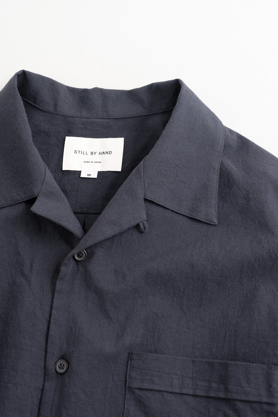 STILL BY HAND Open Collar Shirt Long Sleeve Shirt