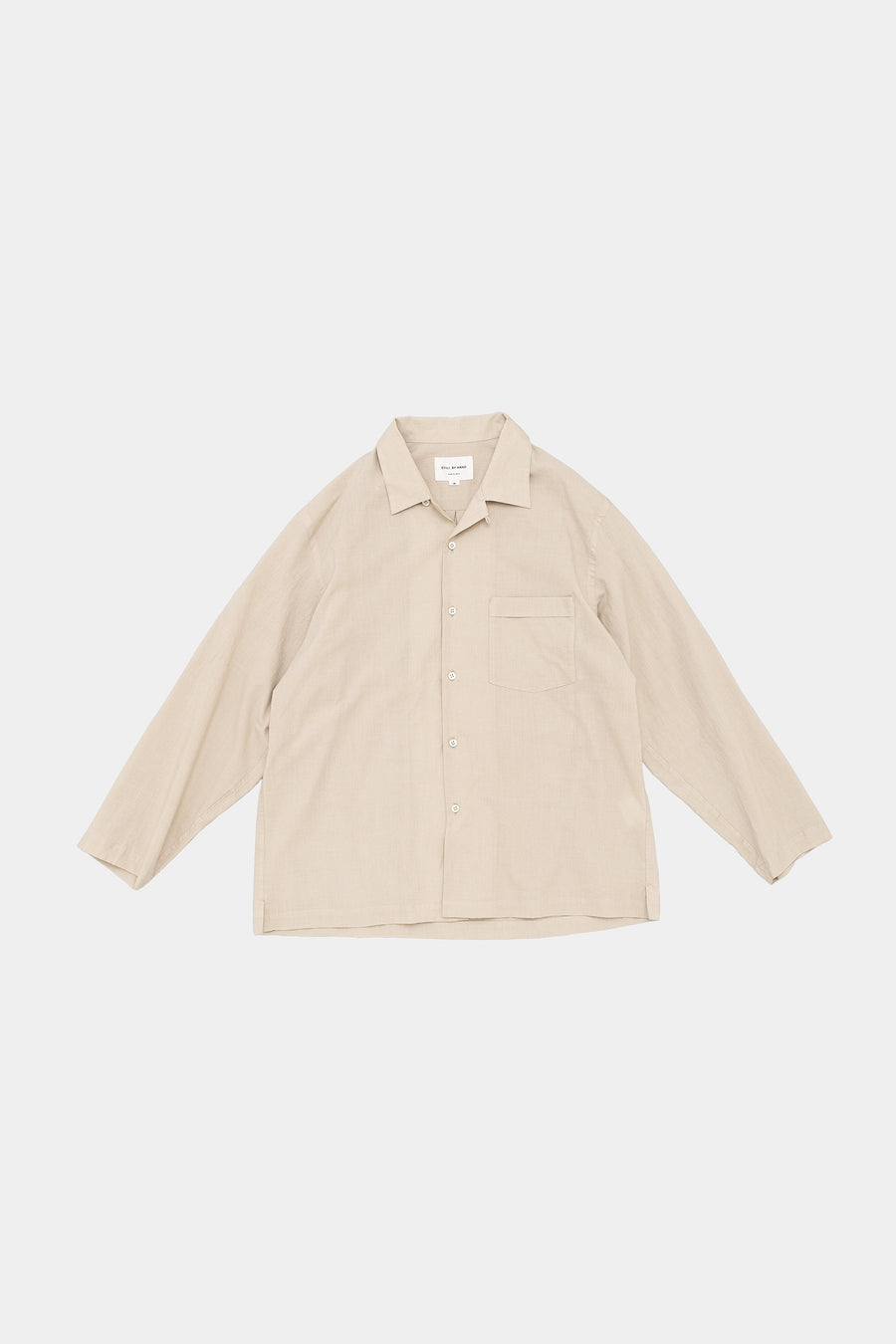 STILL BY HAND Open Collar Shirt Long Sleeve Shirt