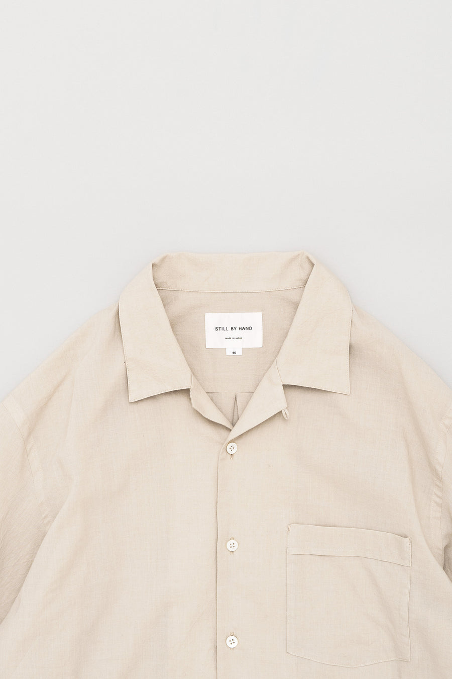 STILL BY HAND Open Collar Shirt Long Sleeve Shirt