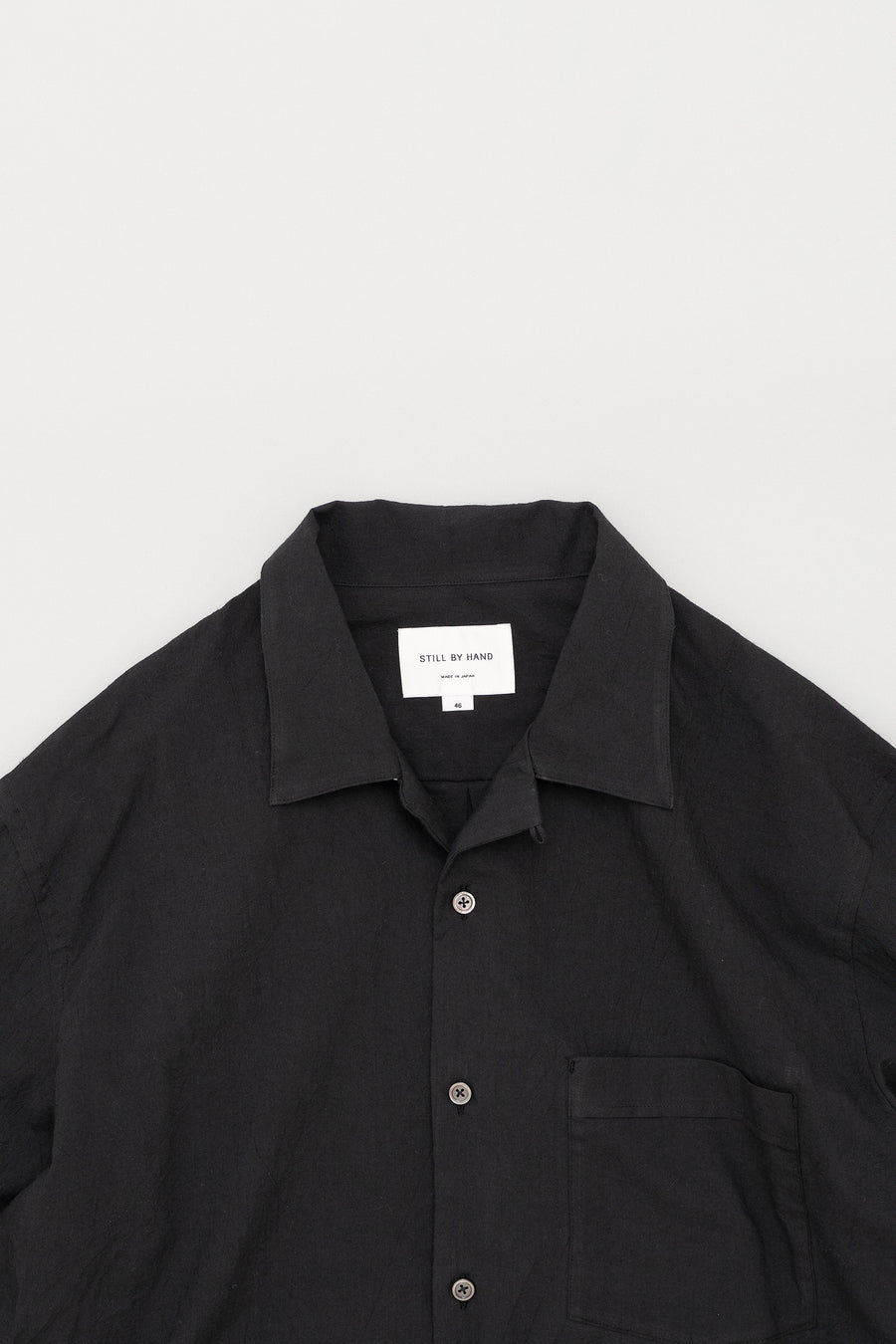 STILL BY HAND Open Collar Shirt Long Sleeve Shirt