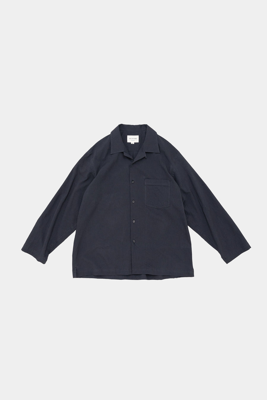 STILL BY HAND Open Collar Shirt Long Sleeve Shirt