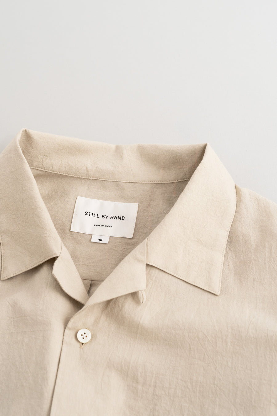 STILL BY HAND Open Collar Shirt Long Sleeve Shirt