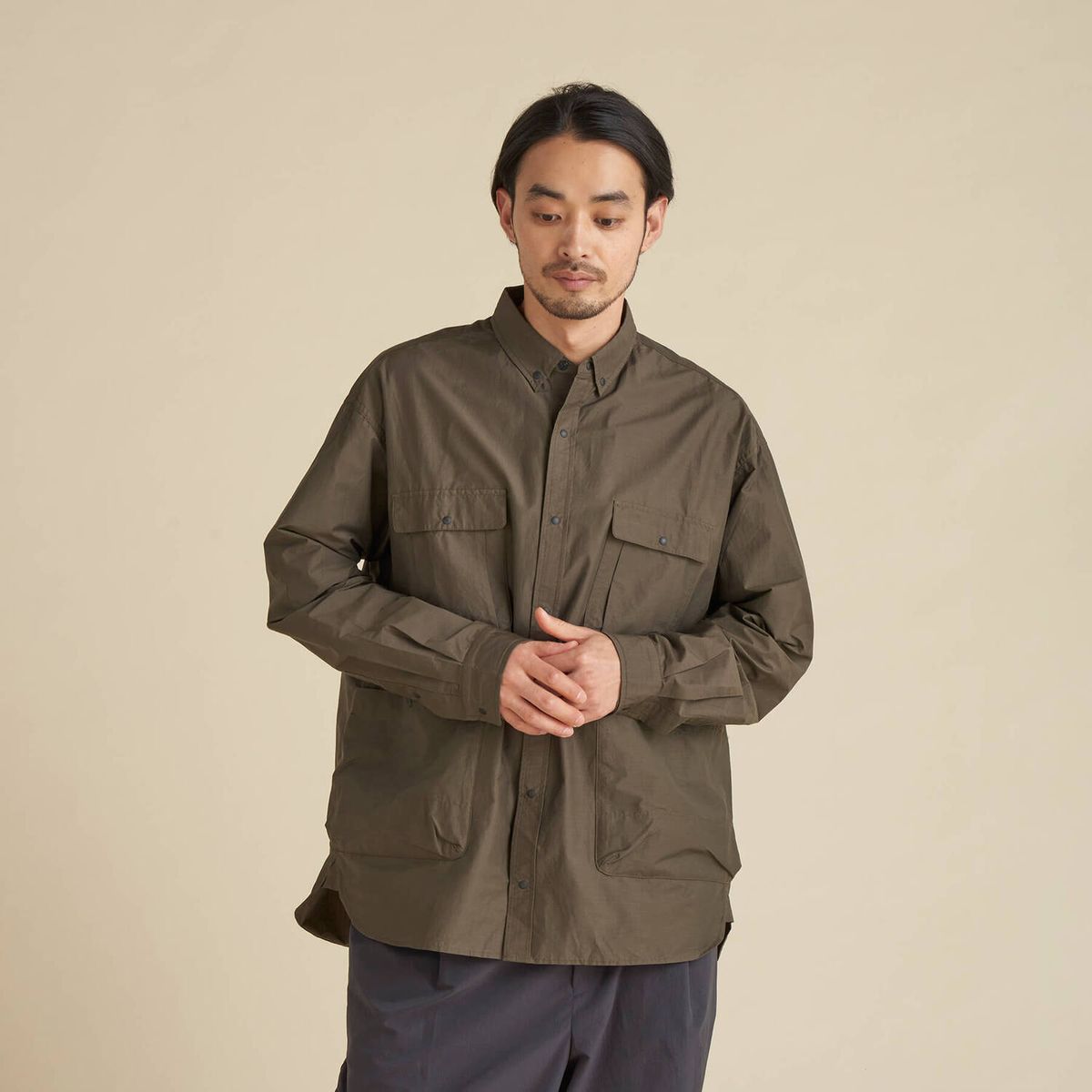 NANGA C/N RIPSTOP CAMP SHIRT