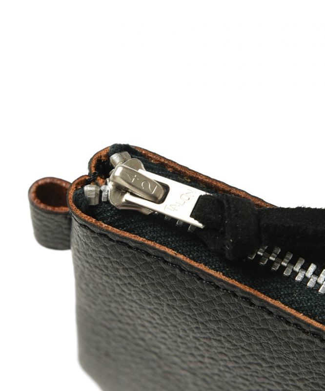 LARRY SMITH EMBOSSED L ZIPPER SHORT WALLET