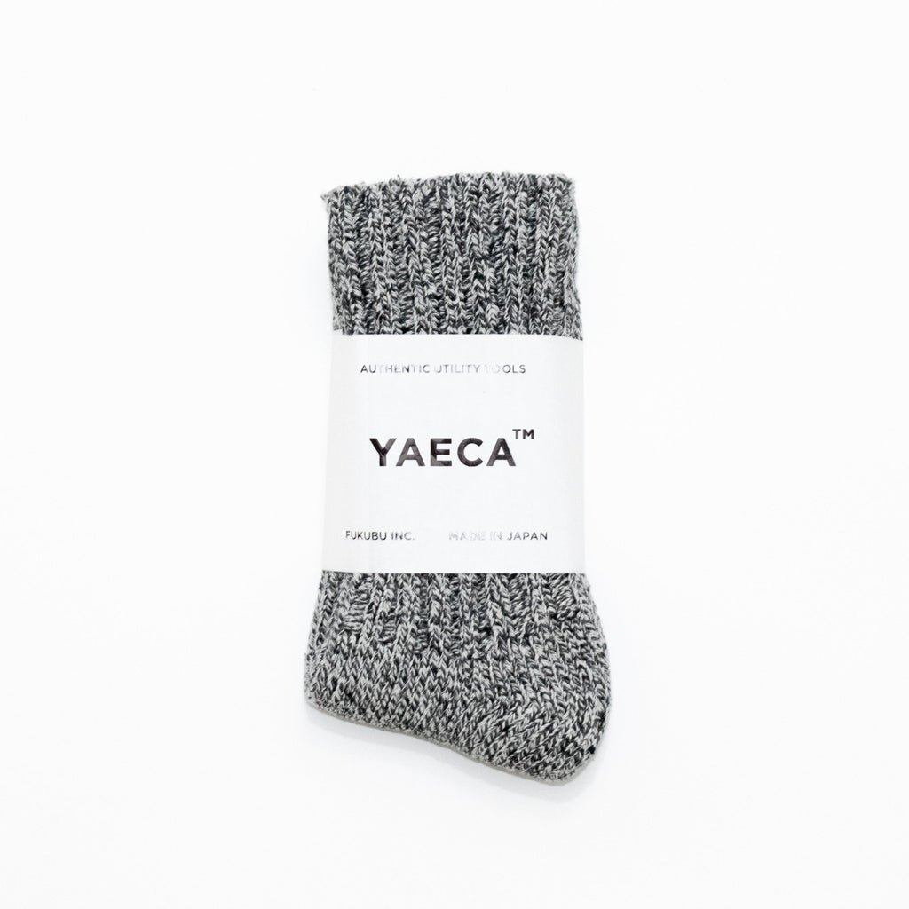 YAECA COTTON SILK RIB SOCKS