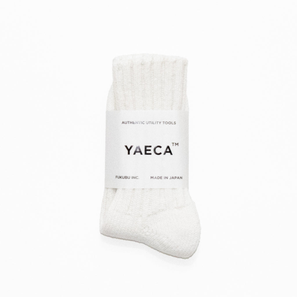 YAECA COTTON SILK RIB SOCKS