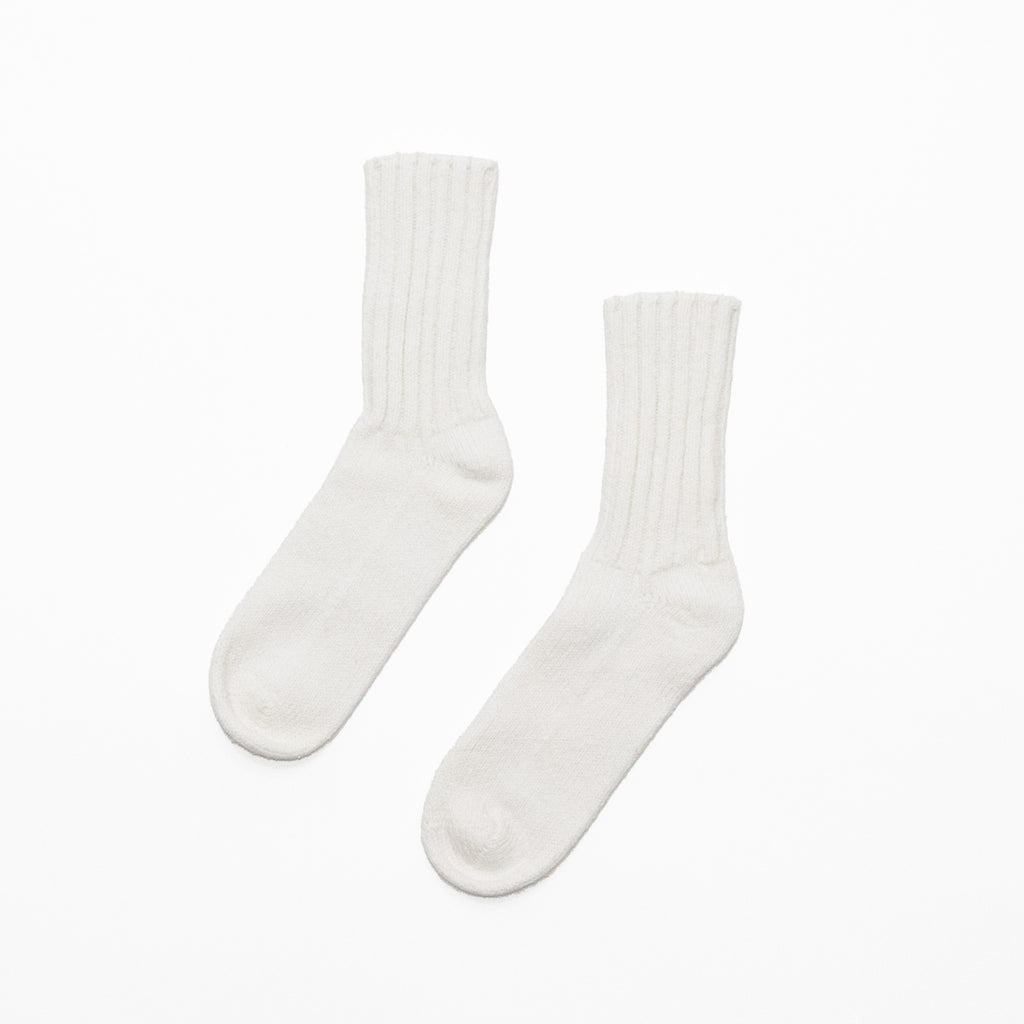 YAECA COTTON SILK RIB SOCKS