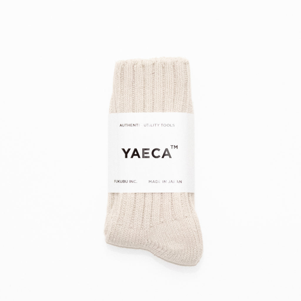 YAECA COTTON SILK RIB SOCKS