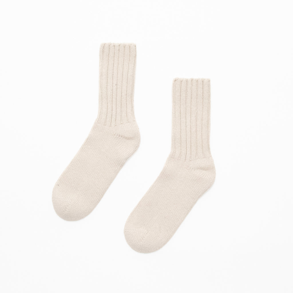 YAECA COTTON SILK RIB SOCKS