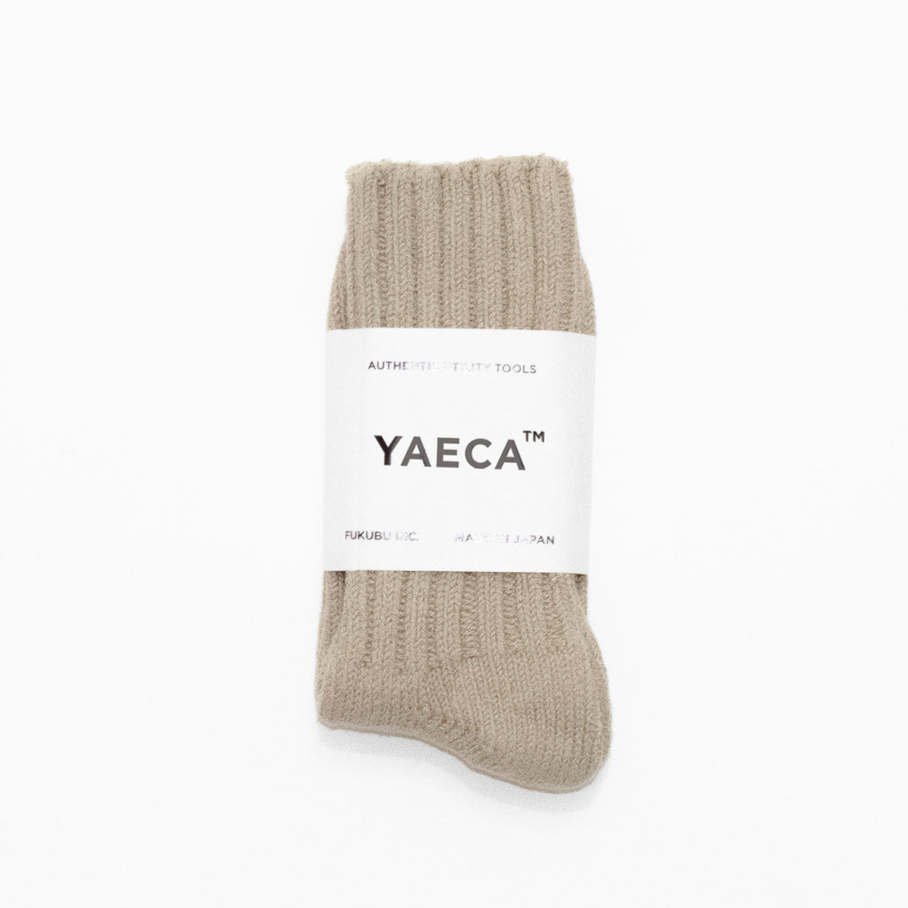 YAECA COTTON SILK RIB SOCKS