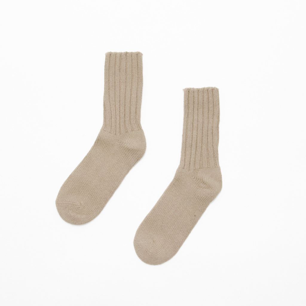 YAECA COTTON SILK RIB SOCKS