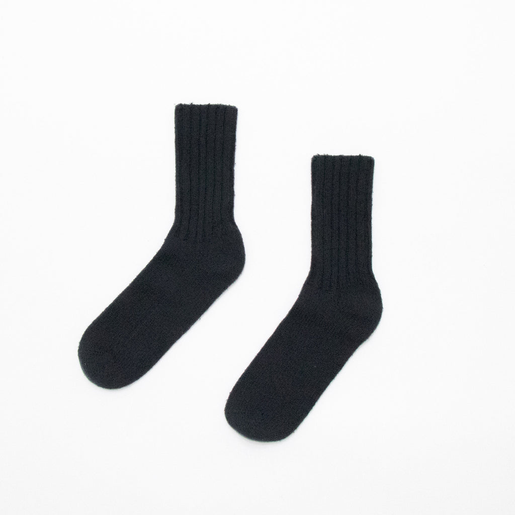 YAECA COTTON SILK RIB SOCKS