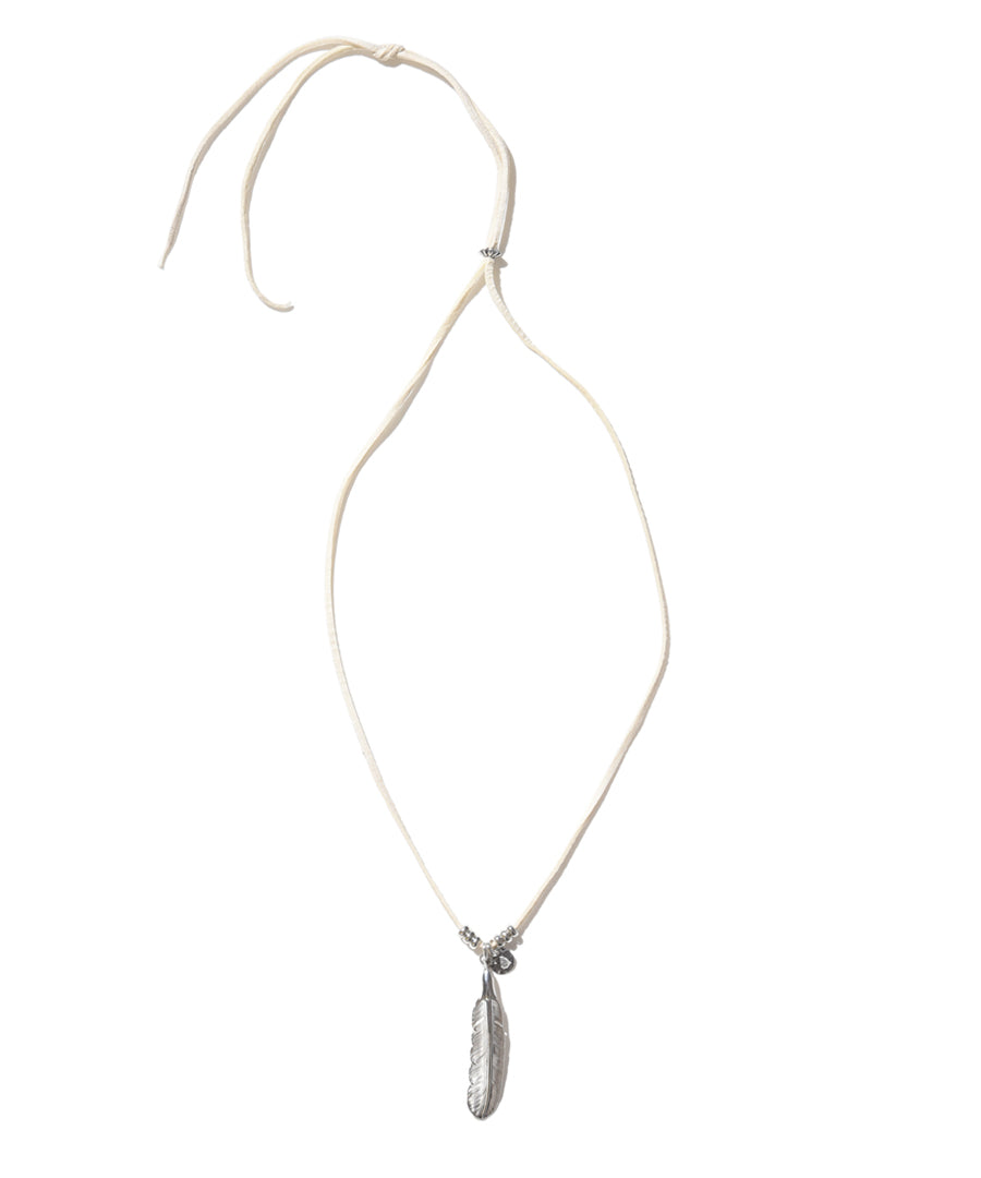 LARRY SMITH SILVER EAGLE HEAD FEATHER Necklace No. 33