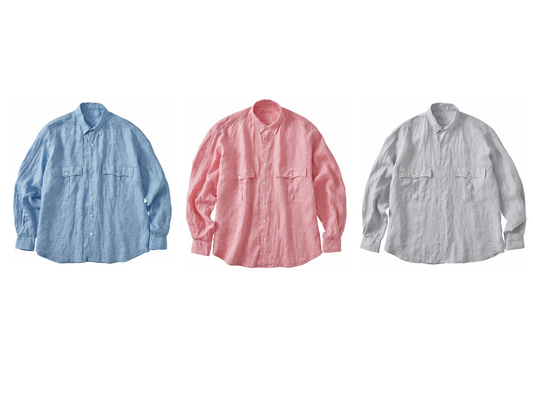 Porter Classic ROLL UP LINEN SHIRT (LEGGIUNO GHIBLI SOFT LINEN)