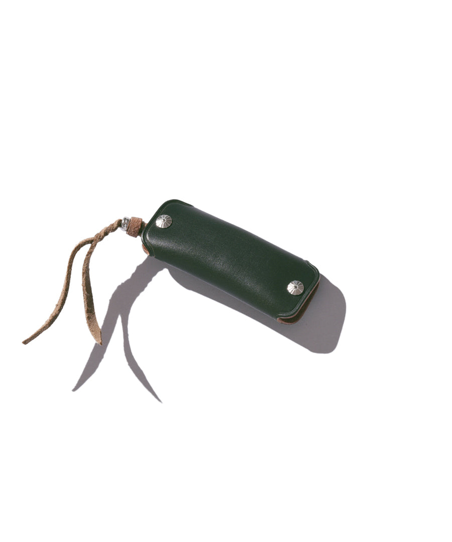 LARRY SMITH U.K SADDLE LEATHER FLAP KEY FOB