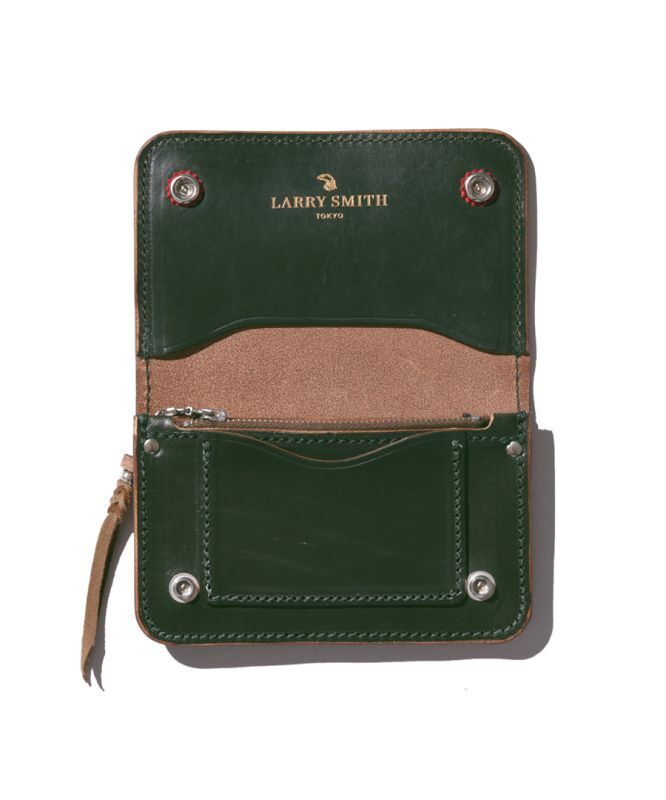 LARRY SMITH U.K SADDLE LEATHER TRUCKERS WALLET