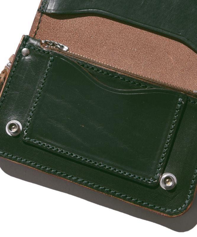 LARRY SMITH U.K SADDLE LEATHER TRUCKERS WALLET