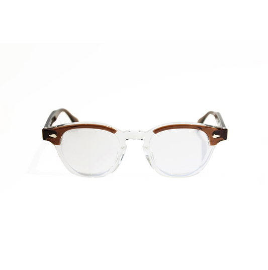 JULIUS TART OPTICAL AR Eyeglass Frame Brown Crystal Brow