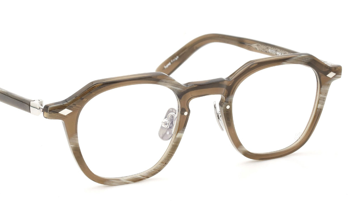 YELLOWS PLUS DENNIS EYEGLASS FRAME Green Horn/Silver