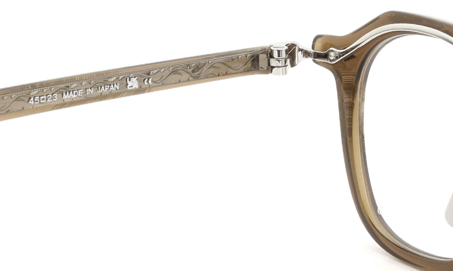 YELLOWS PLUS DENNIS EYEGLASS FRAME Green Horn/Silver