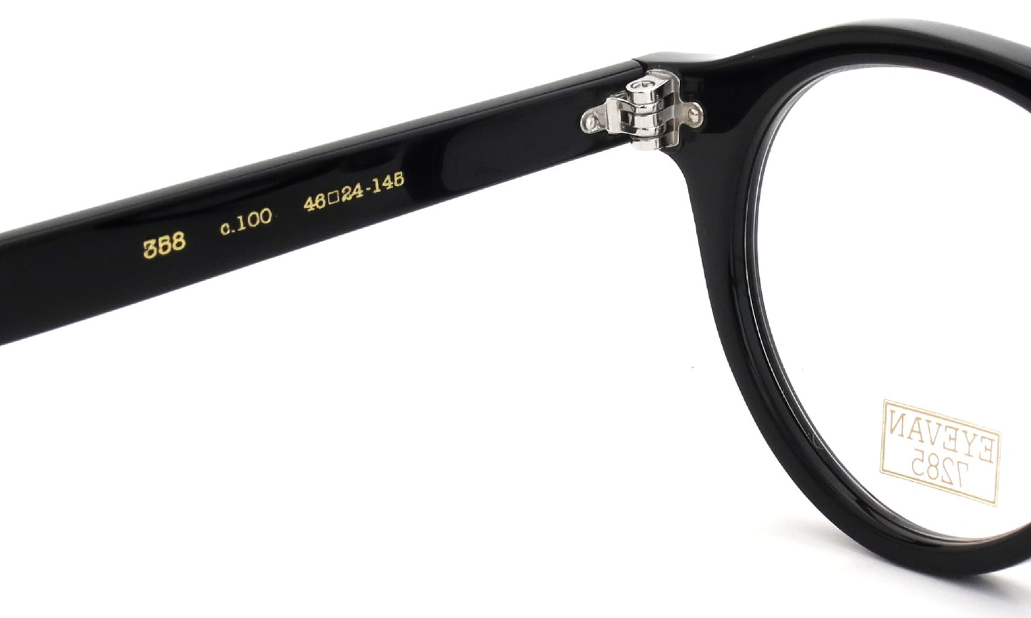 EYEVAN7285 EYEGLASS FRAME 358 C.100 BLACK