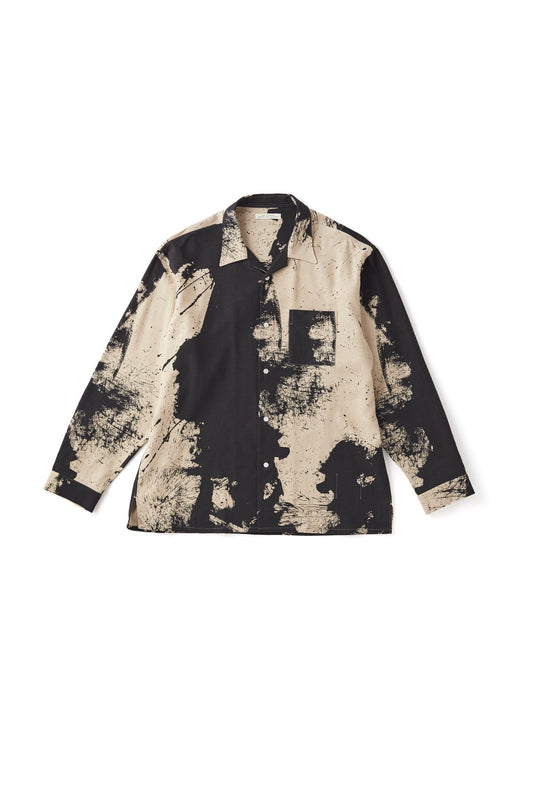 OLD JOE & CO. TSUJIMURA SHIRO ABSTRACT PAINT SHIRTS Long-sleeve