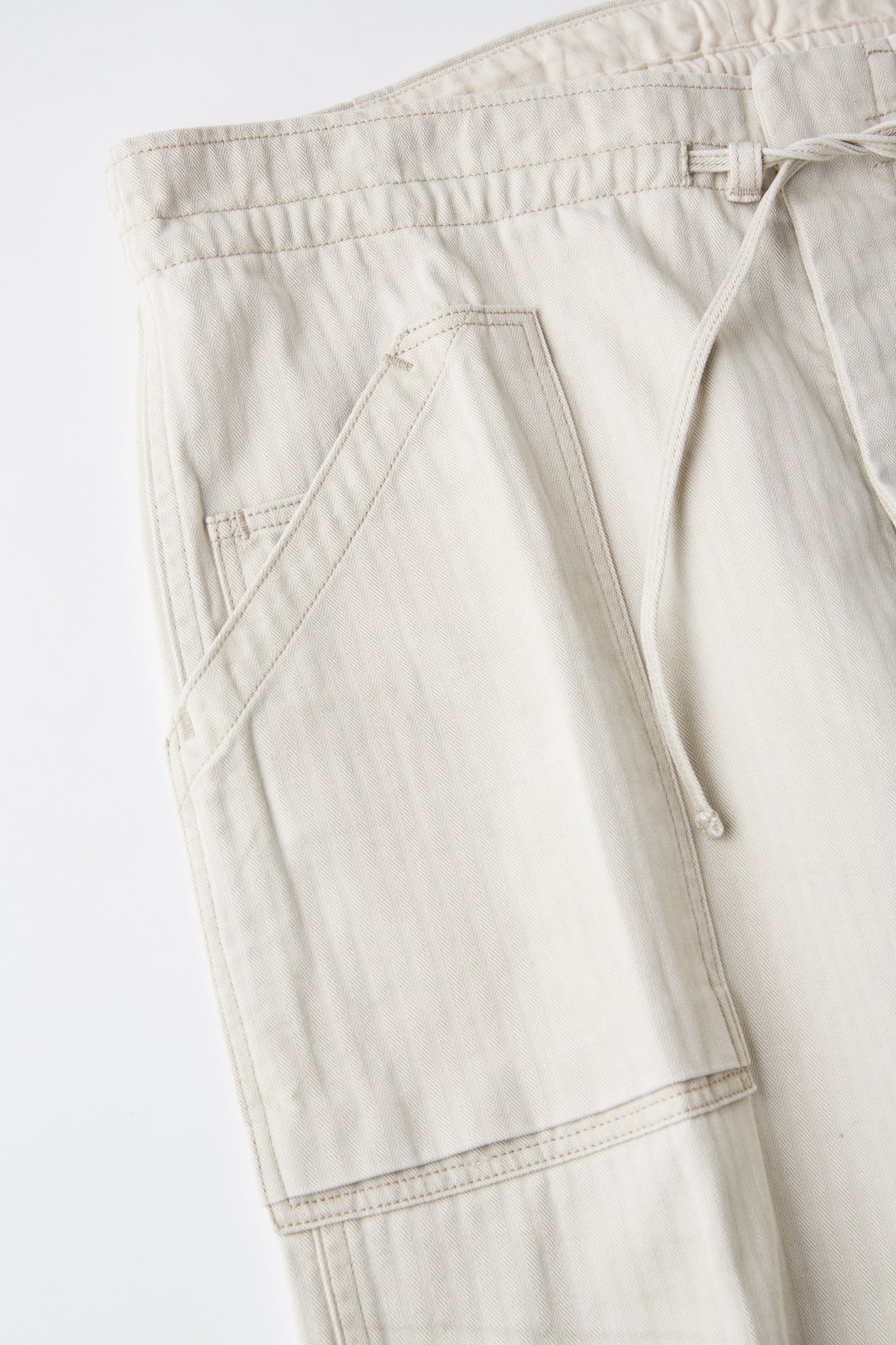 OLD JOE & CO. PATINA HERRINGBONE GATHERING TROUSER