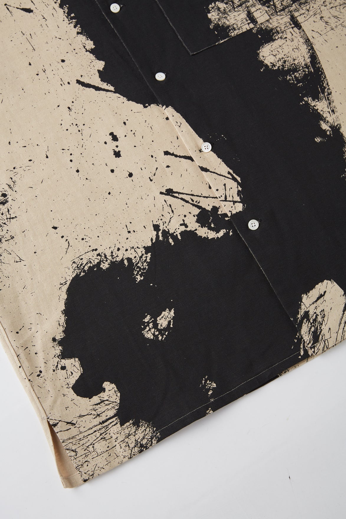 OLD JOE & CO. TSUJIMURA SHIRO ABSTRACT PAINT SHIRTS Short-sleeve