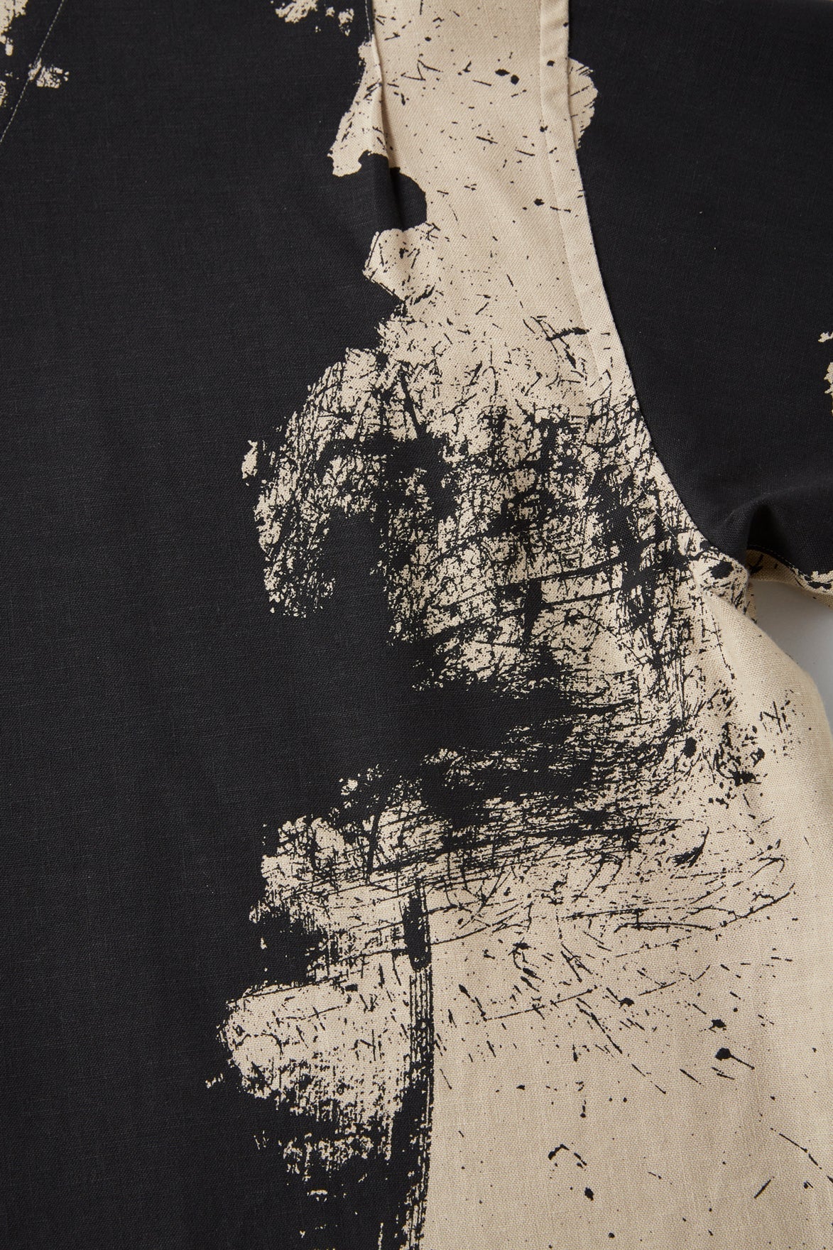 OLD JOE & CO. TSUJIMURA SHIRO ABSTRACT PAINT SHIRTS Short-sleeve