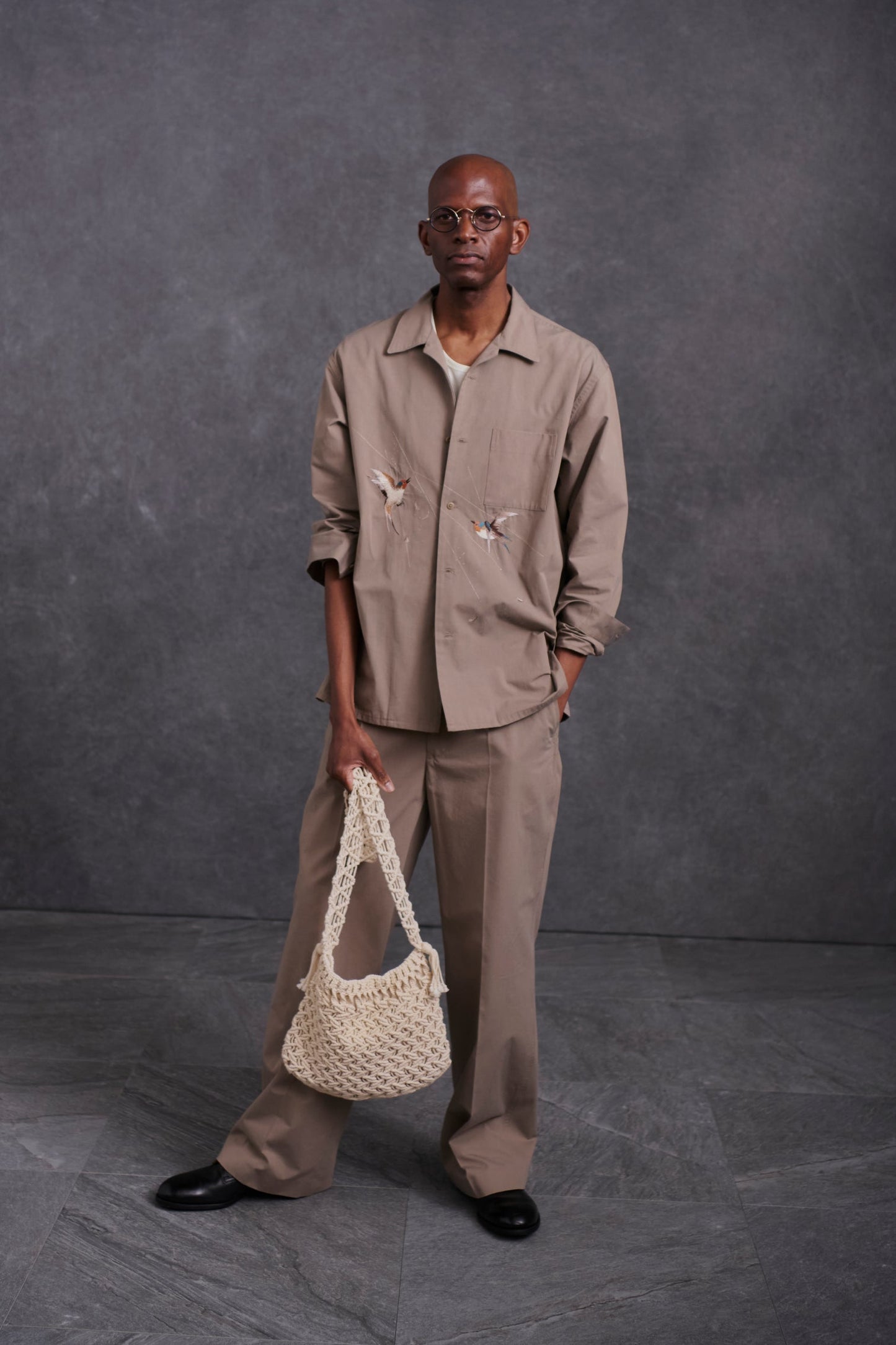 OLD JOE & CO. SILK NEP CLOTH SPORTING TROUSER