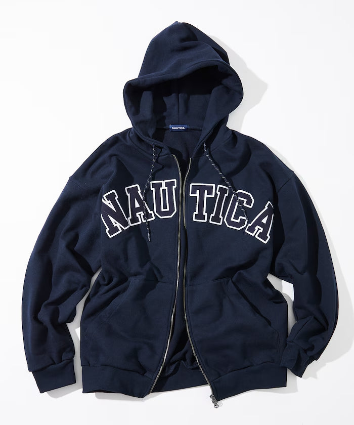 NAUTICA JAPAN Arch Logo Sweat Zip Hoodie