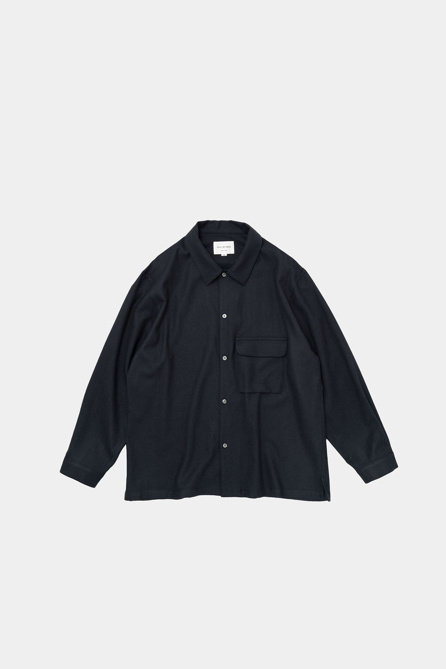 STILL BY HAND Flat Bottom Wool Shirt