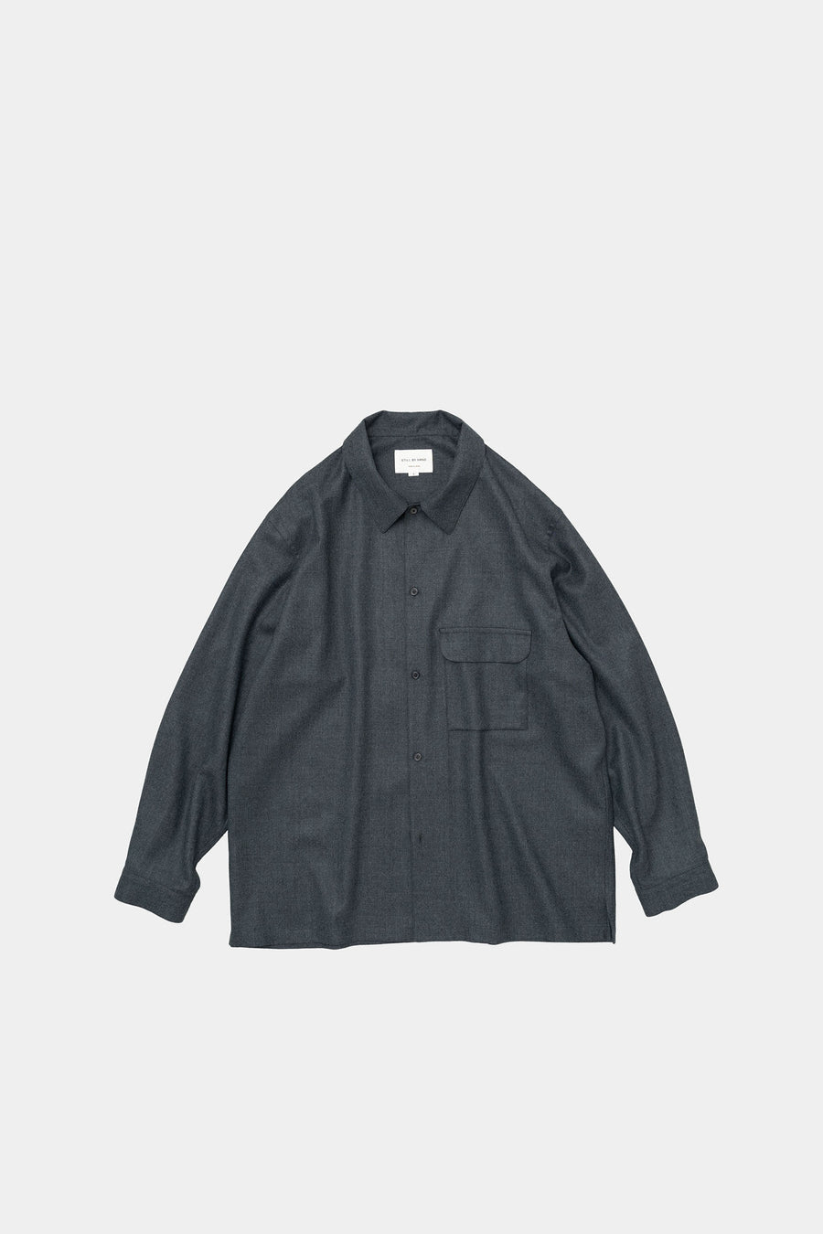 STILL BY HAND Flat Bottom Wool Shirt