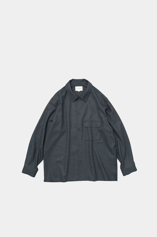 STILL BY HAND Flat Bottom Wool Shirt